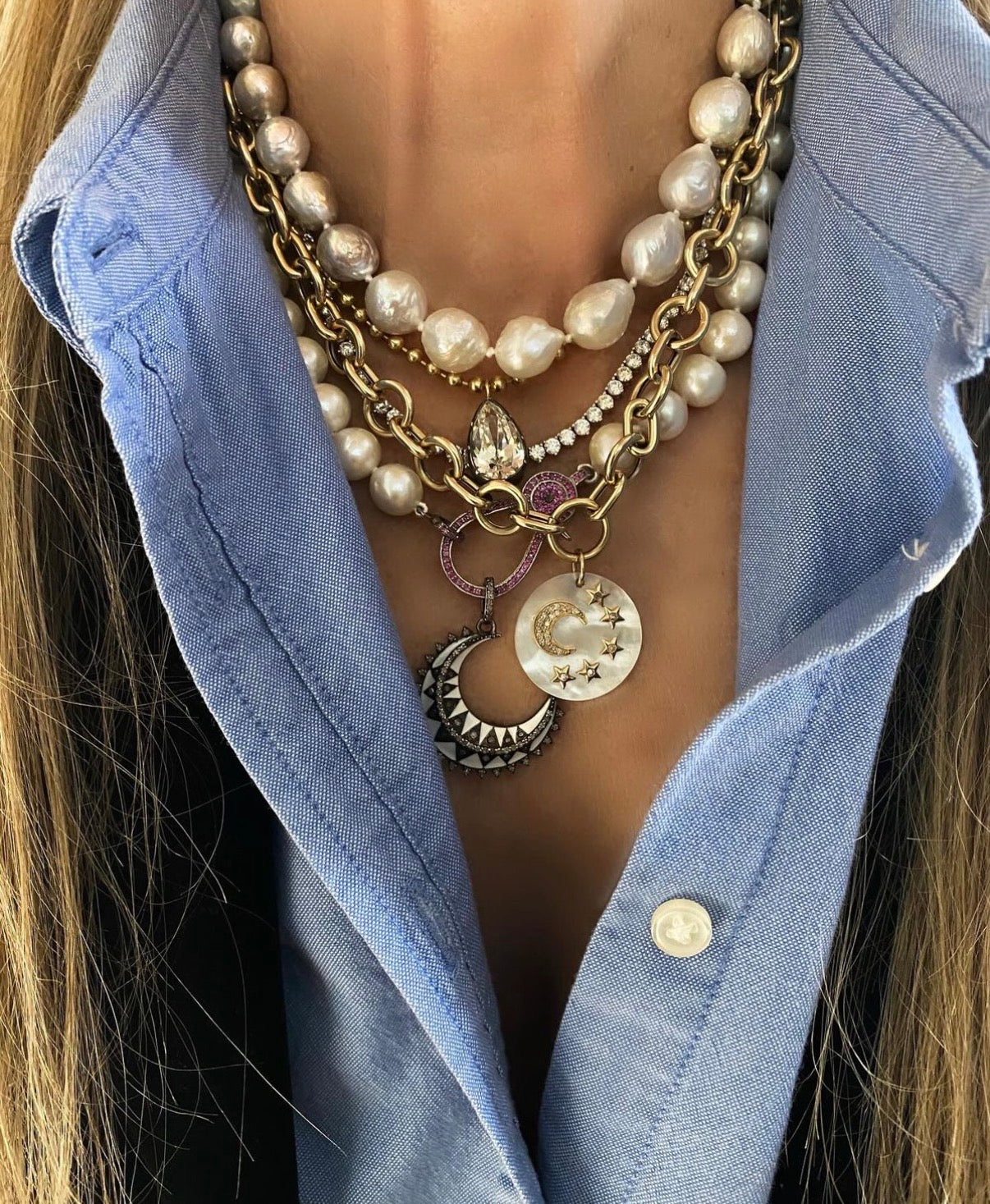 Cómo combinar collares en capas