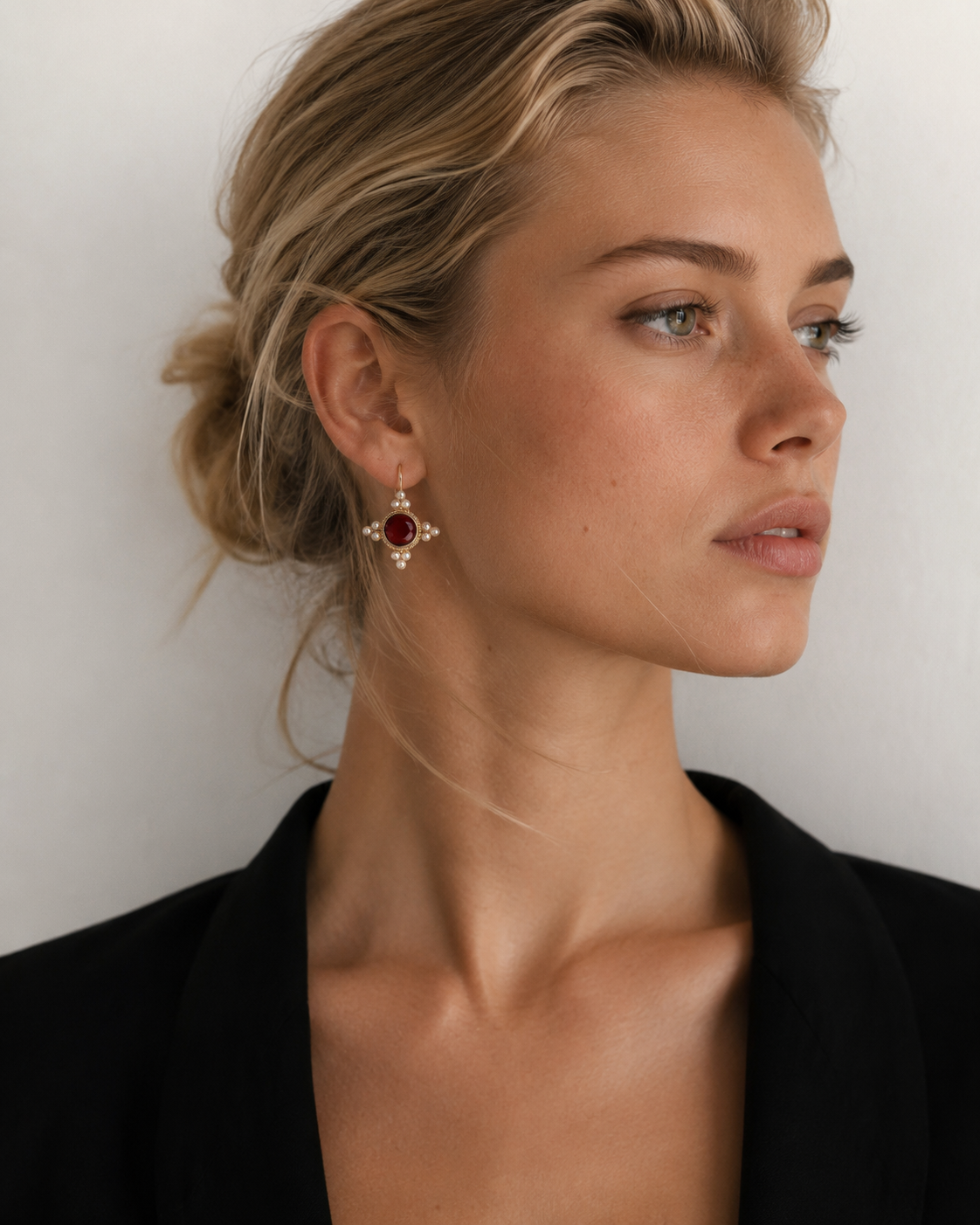 ALMA Earrings - Large RUBY