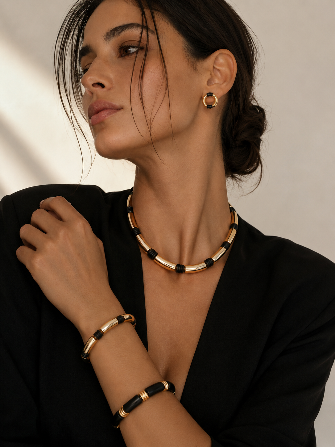 FORTALEZA Bracelet - Black with gold