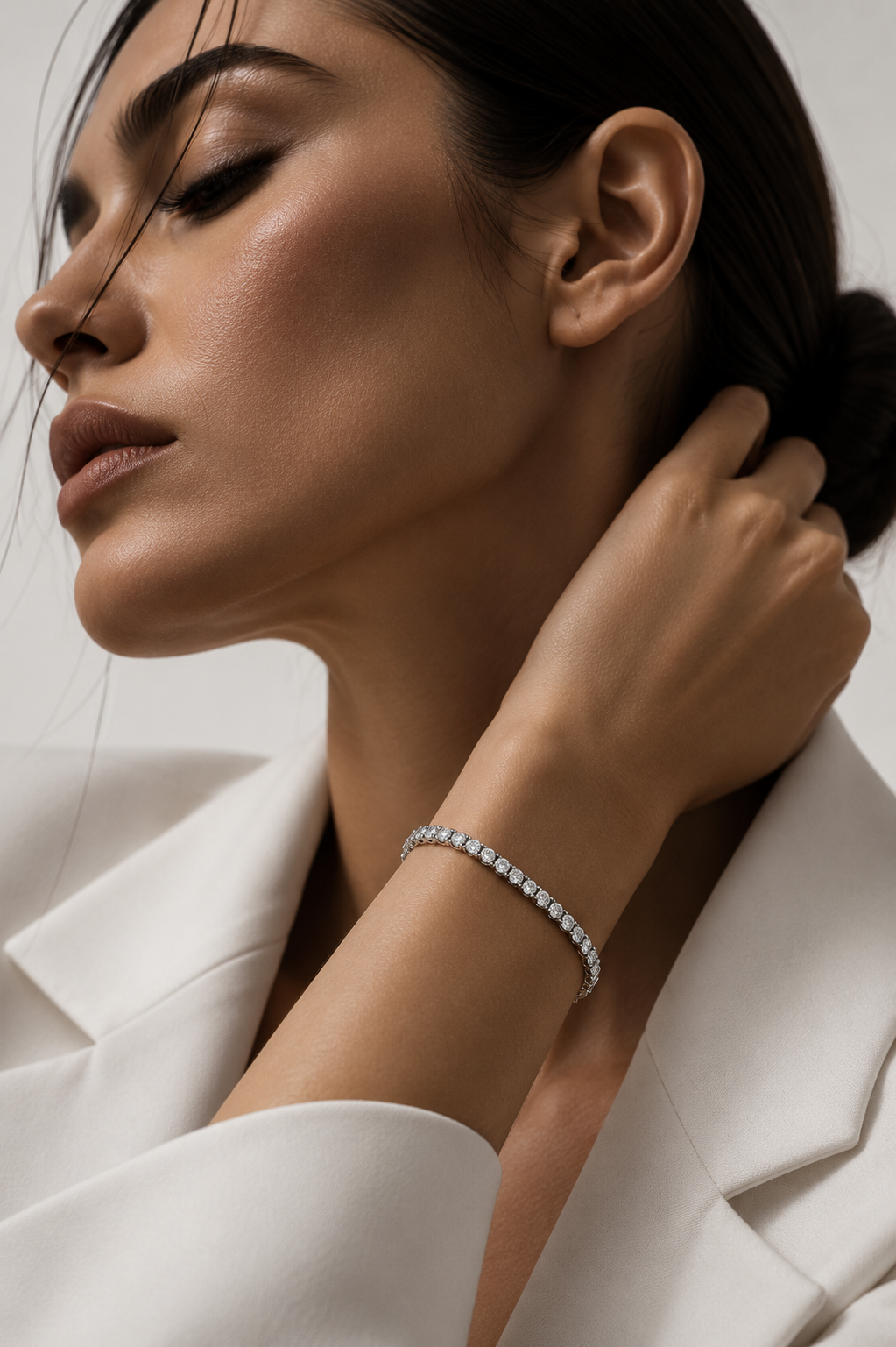 Pulsera Infinito Oro Blanco