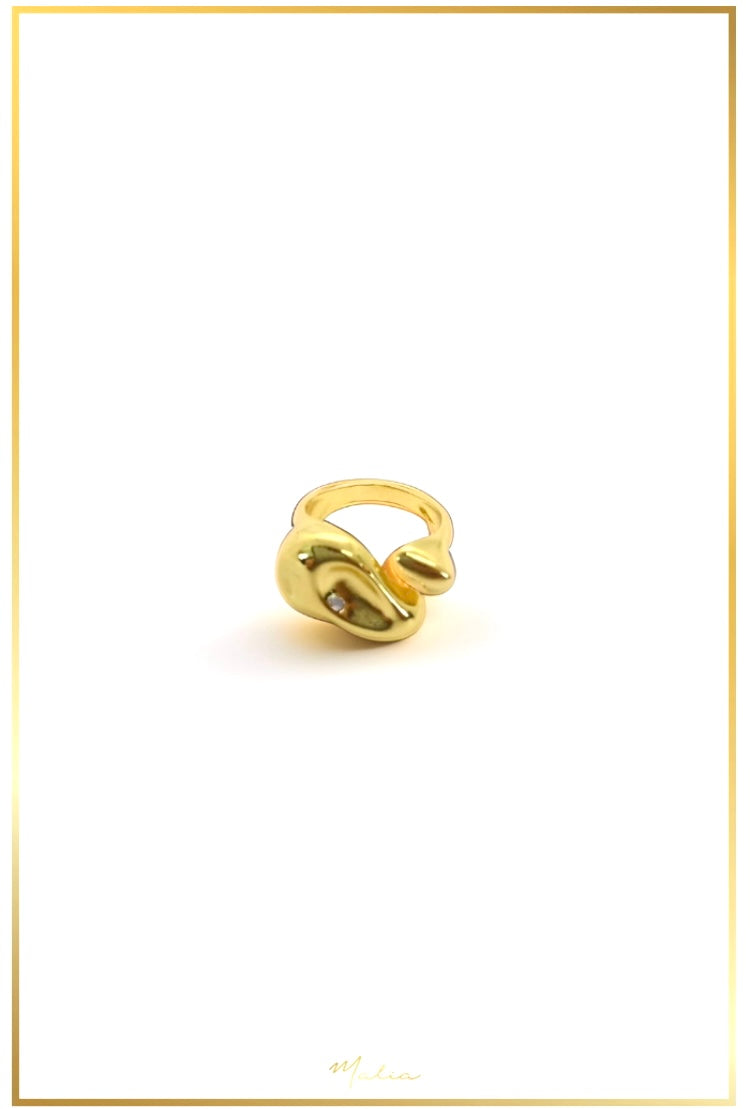 Anillo Chunky en Chapa de Oro