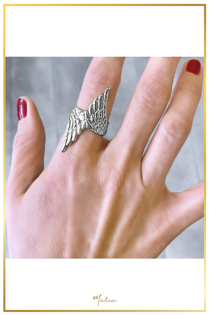 Anillo Alas Plata Sterling .925