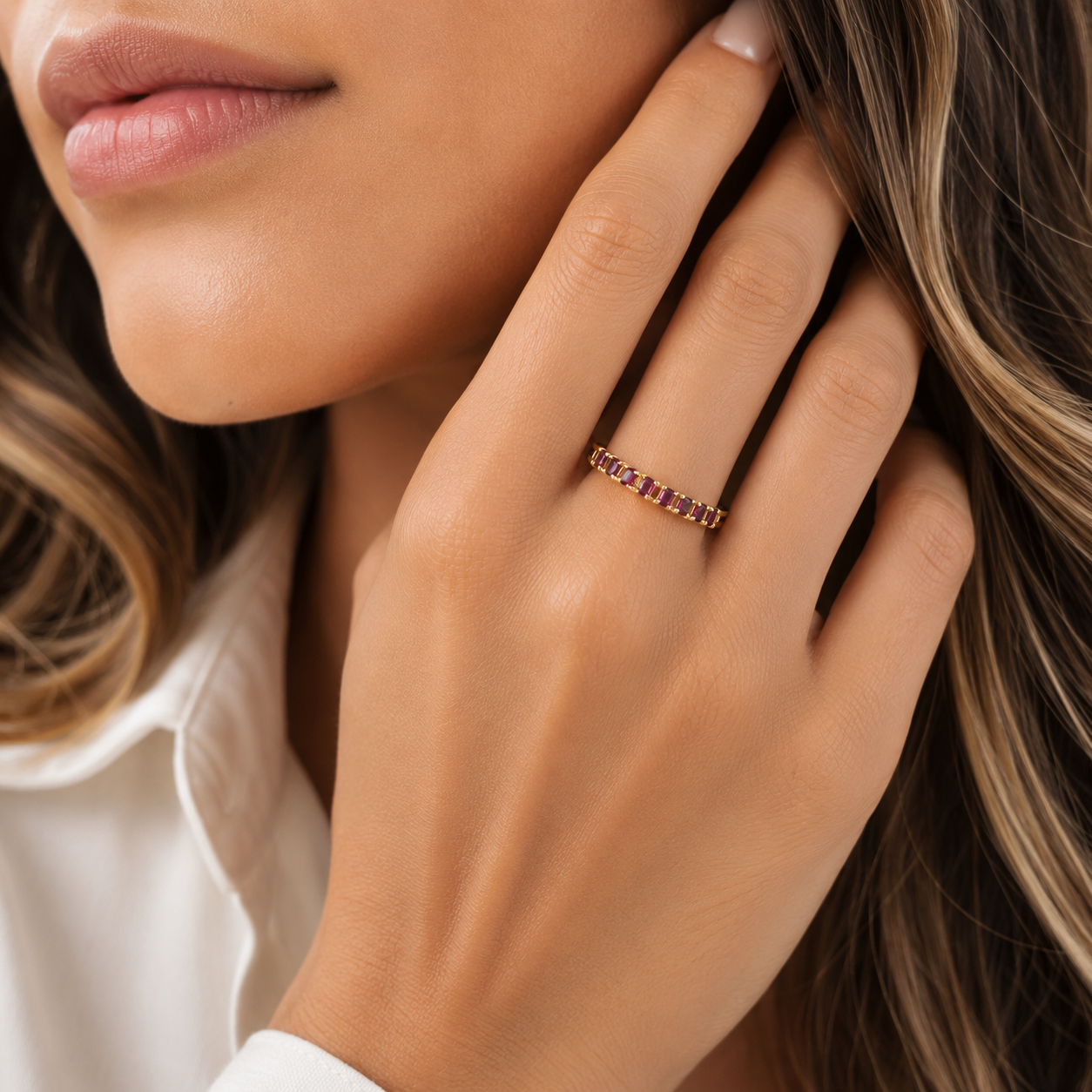Anillo Brisa Rubí