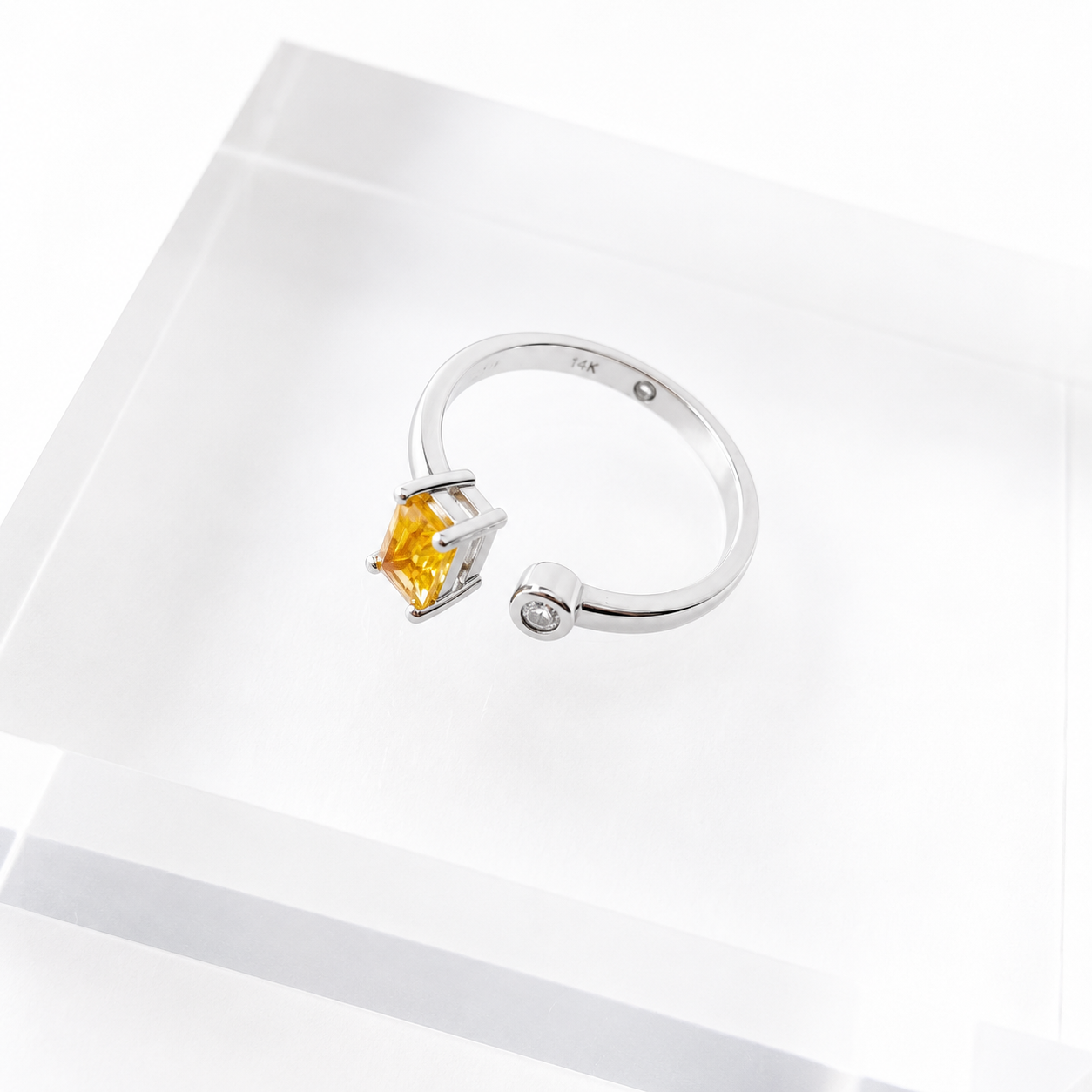 Anillo Destello Citrino