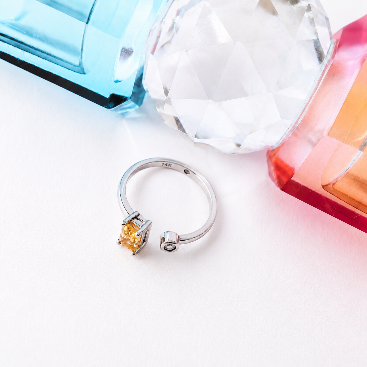 Anillo Destello Citrino