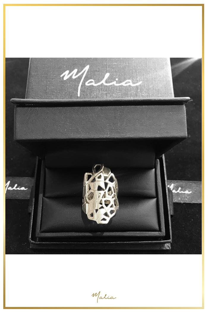 Anillo Geométrico en Plata Sterling .925