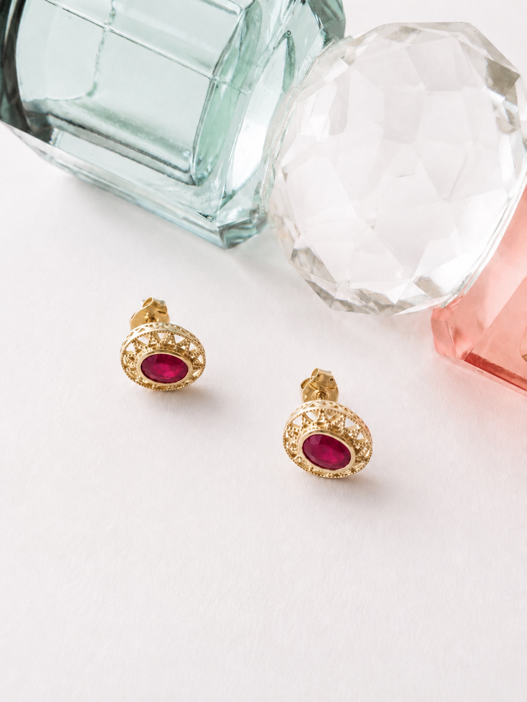 Aretes Estelar Rubí
