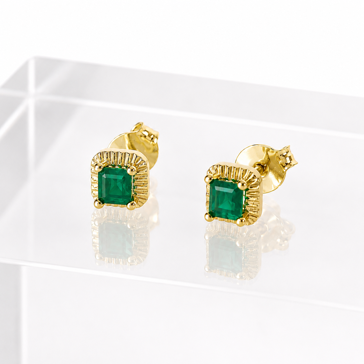 Aretes LIBELULA - Esmeralda