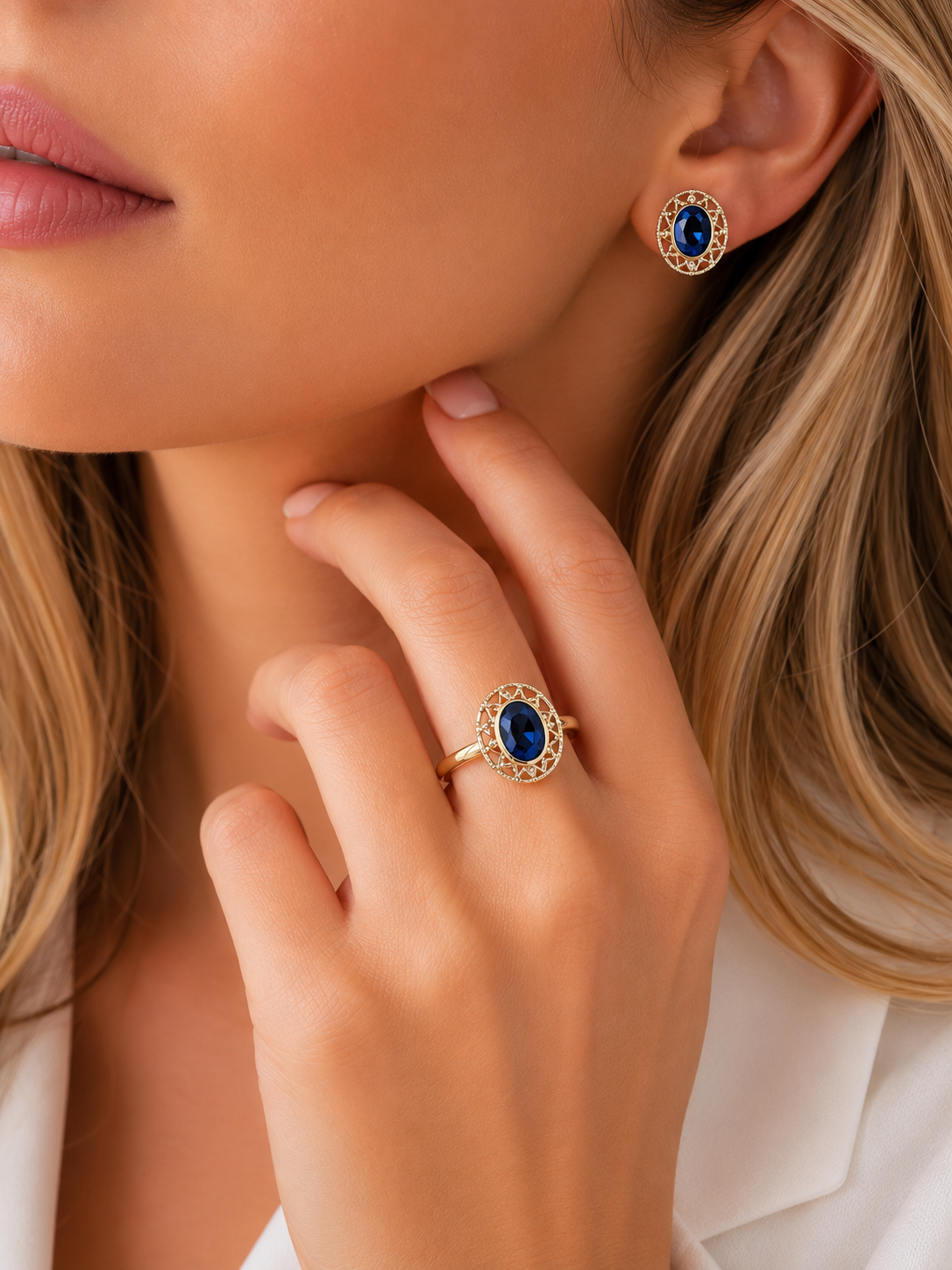 Aretes Estelar Zafiro