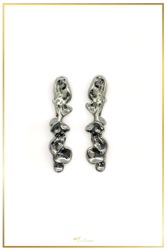 Aretes Colgantes en Rodio