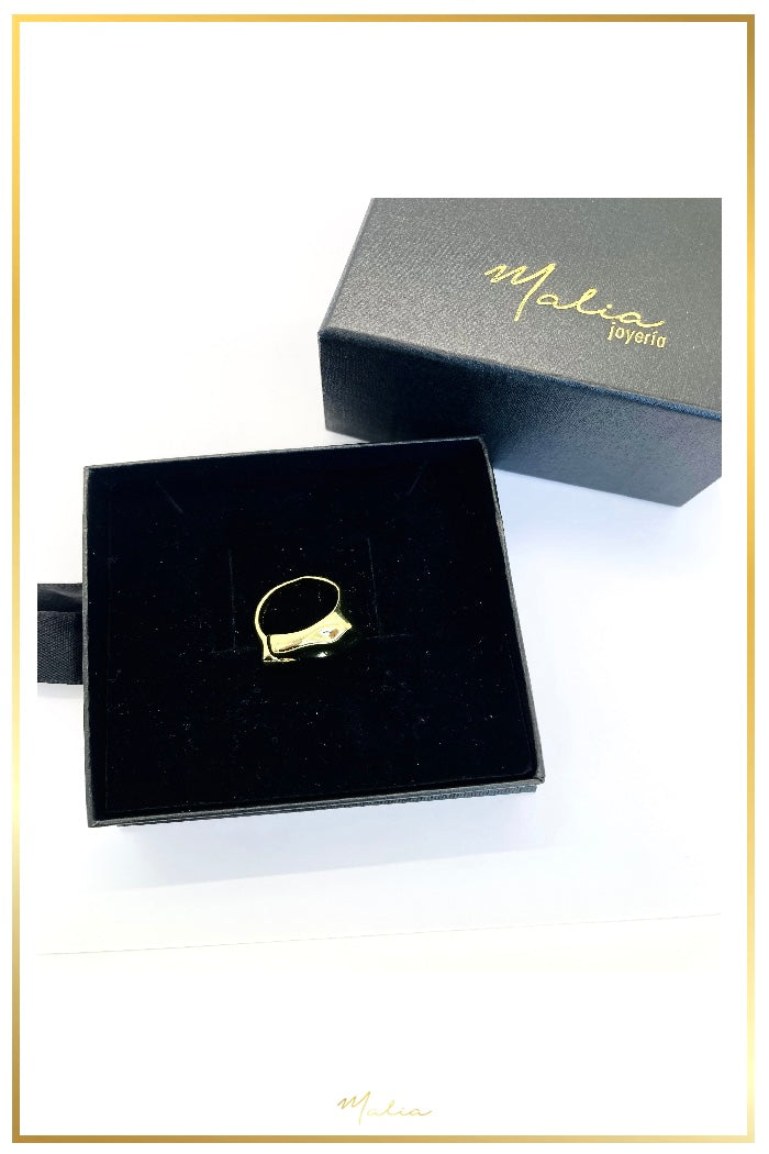 Anillo Chunky en Chapa de Oro