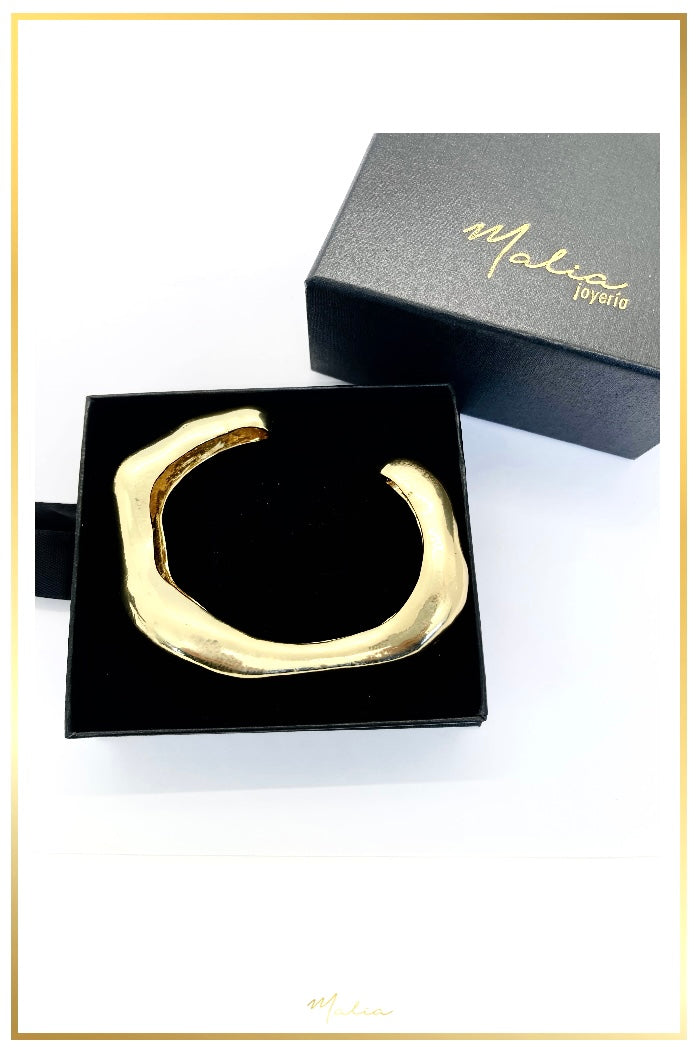 Pulsera Chunky en Chapa de Oro