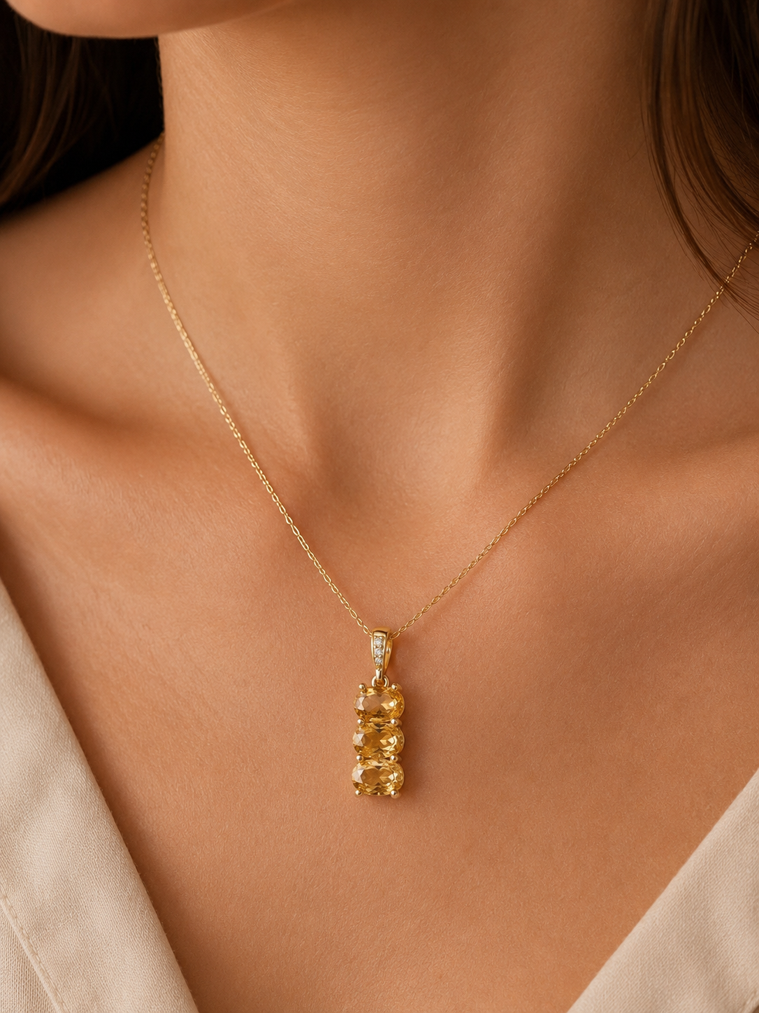 Charm Solsticio Topacio Oro Amarillo