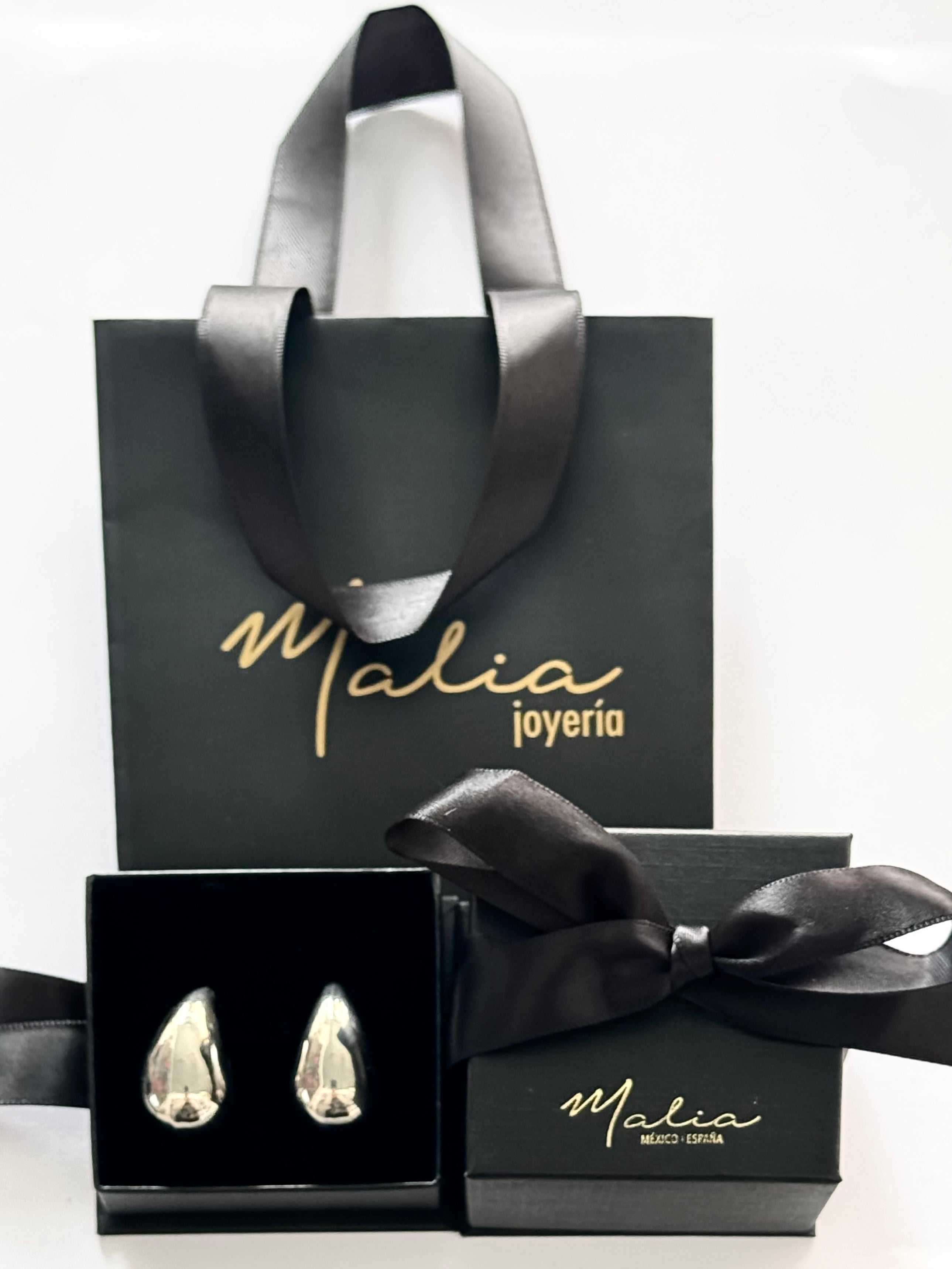 Aretes de Gota en Rodio