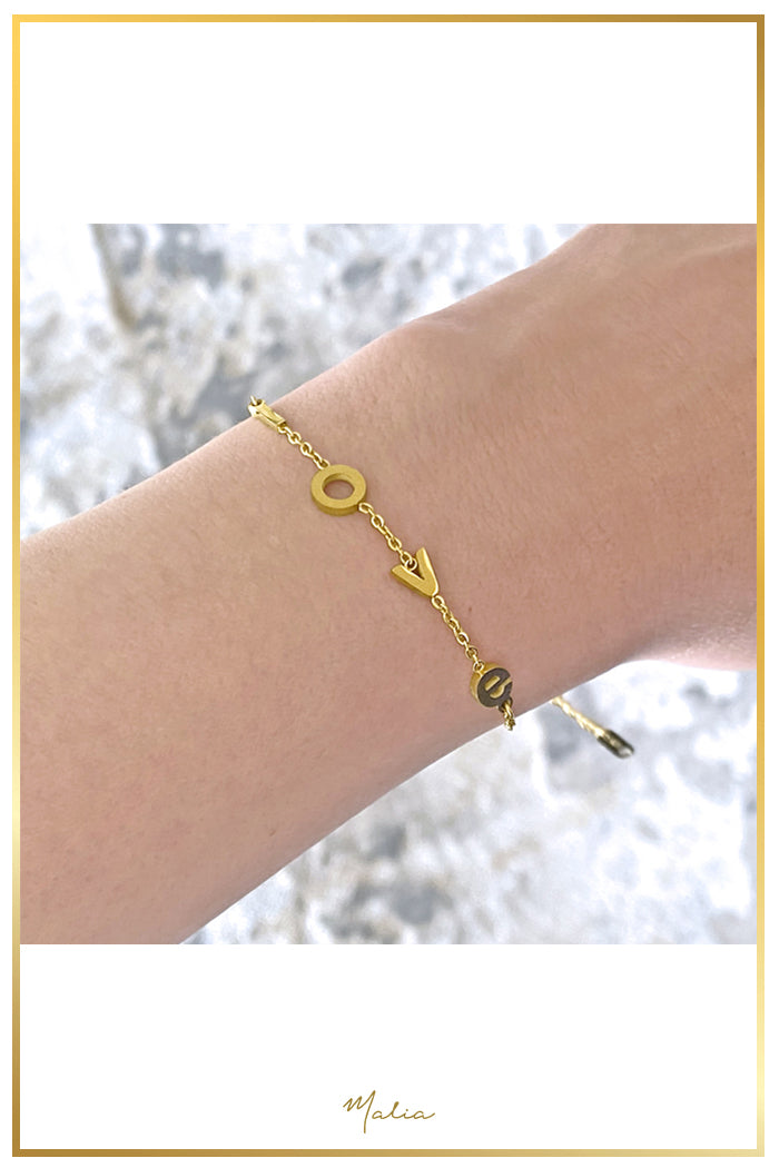 Pulsera LOVE Dorada