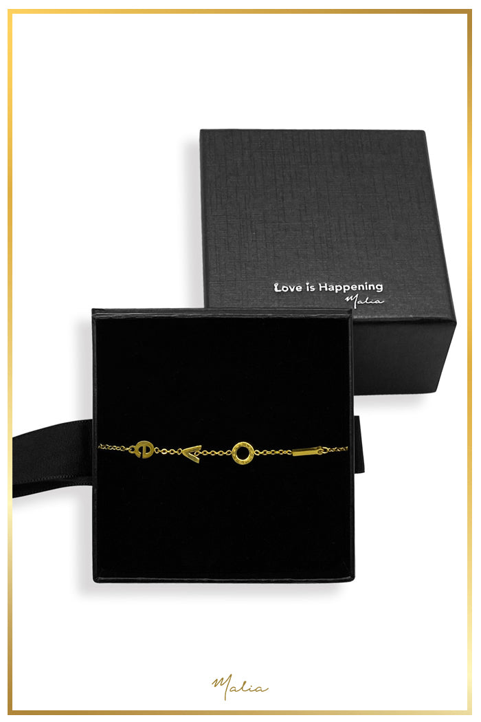 Pulsera LOVE Dorada