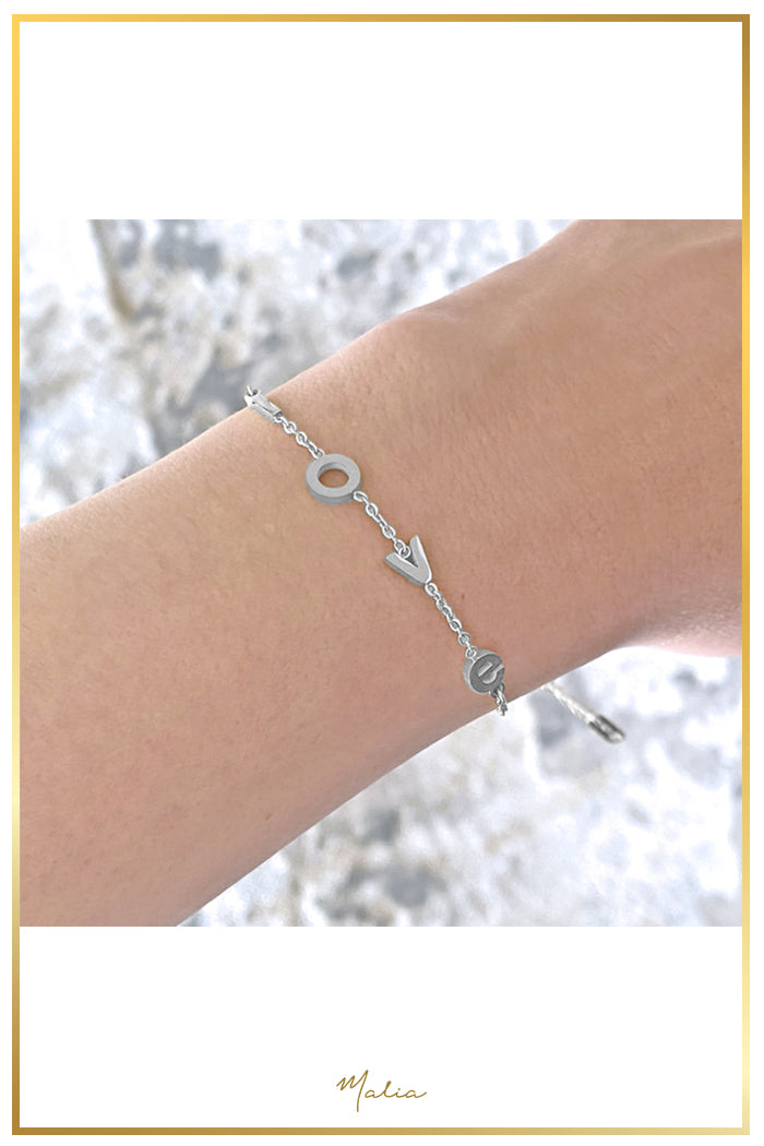 Pulsera LOVE Plateada