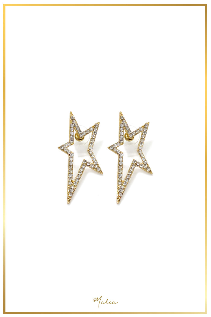 Aretes Estrellas Rock Circonias