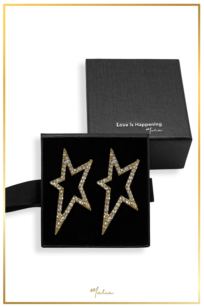Aretes Estrellas Rock Circonias