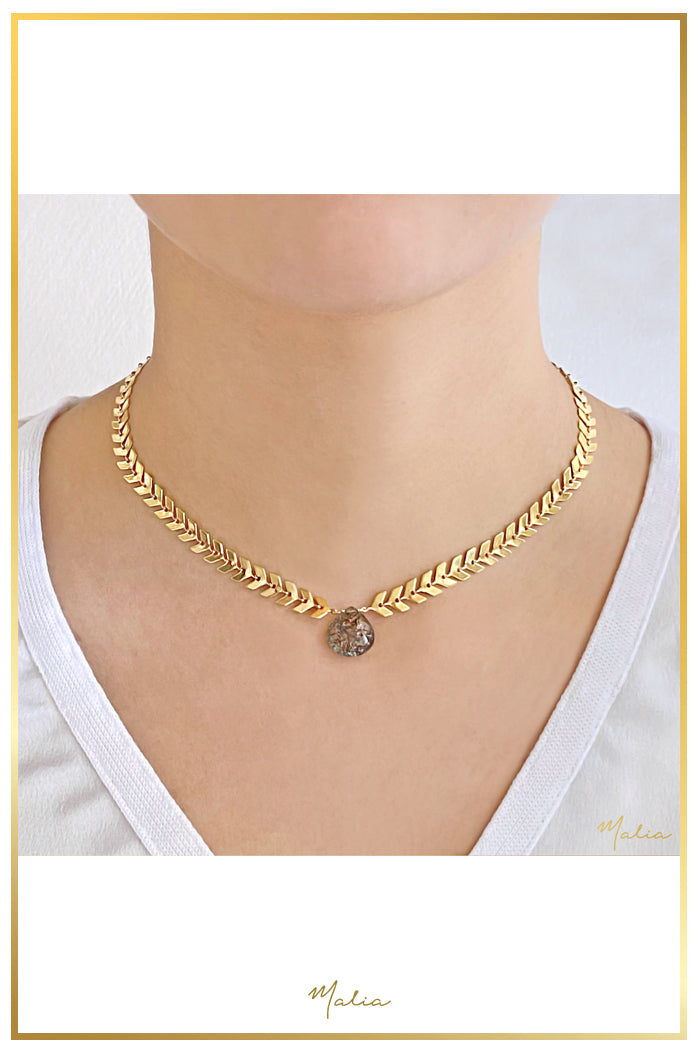 Collar Cuarzo Rutilado Natural Griego