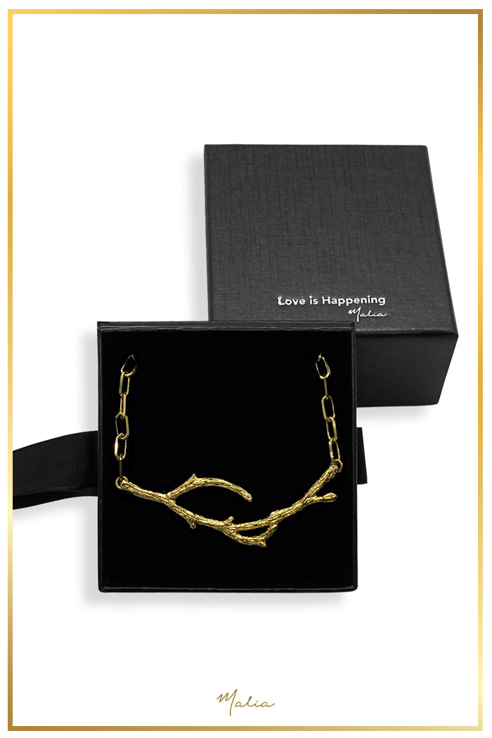 Collar Rama Cadena Rectangular