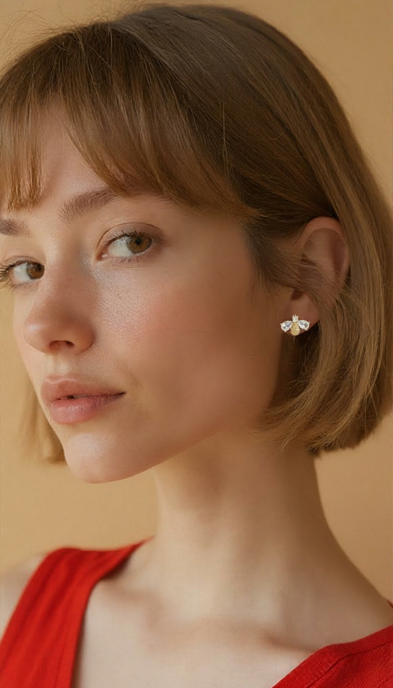 Aretes ABEJITAS PRISTINAS - Plateadas