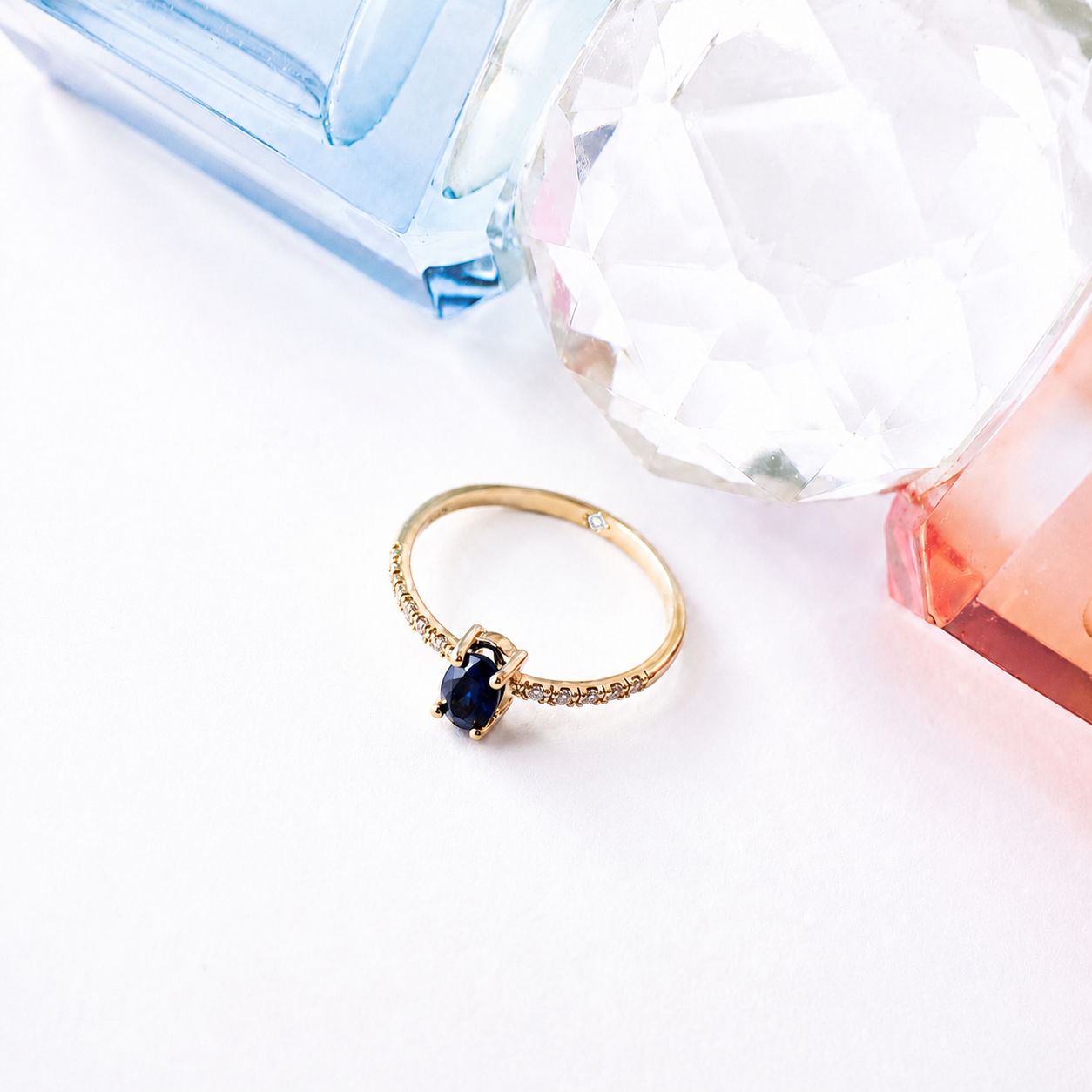 Anillo Orquídea Zafiro