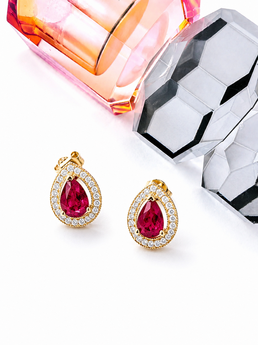 Aretes Costa Carmesí