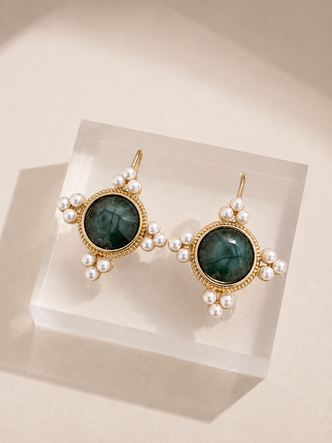 ALMA Earrings - Large EMERALD