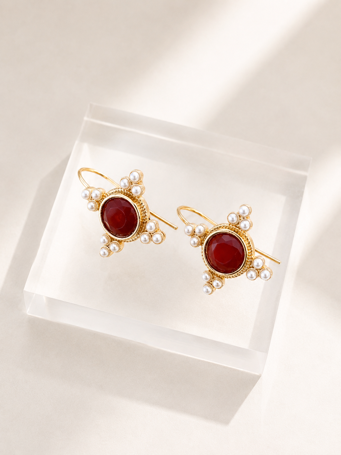 ALMA Earrings - Small RUBY