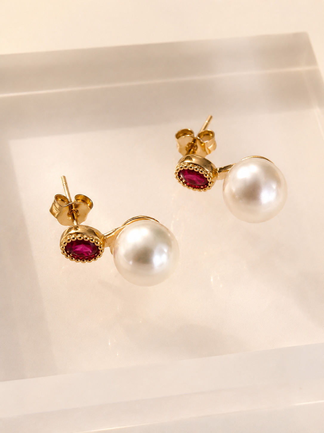 Aretes AMÁRA Rubí