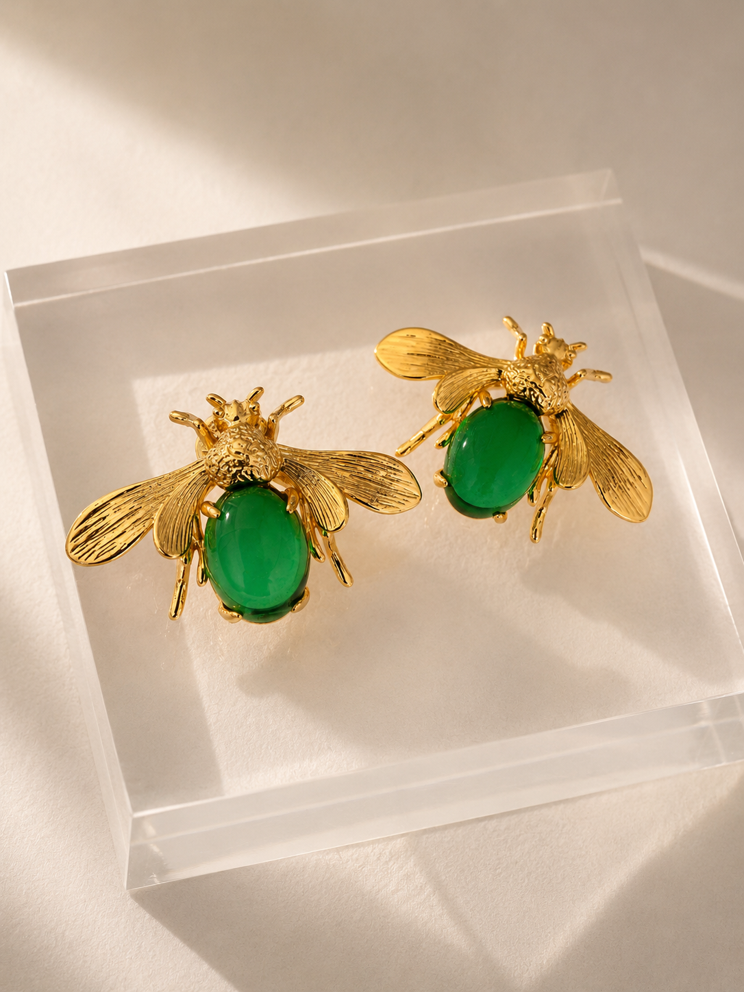 Aretes MIEL ESMERALDA