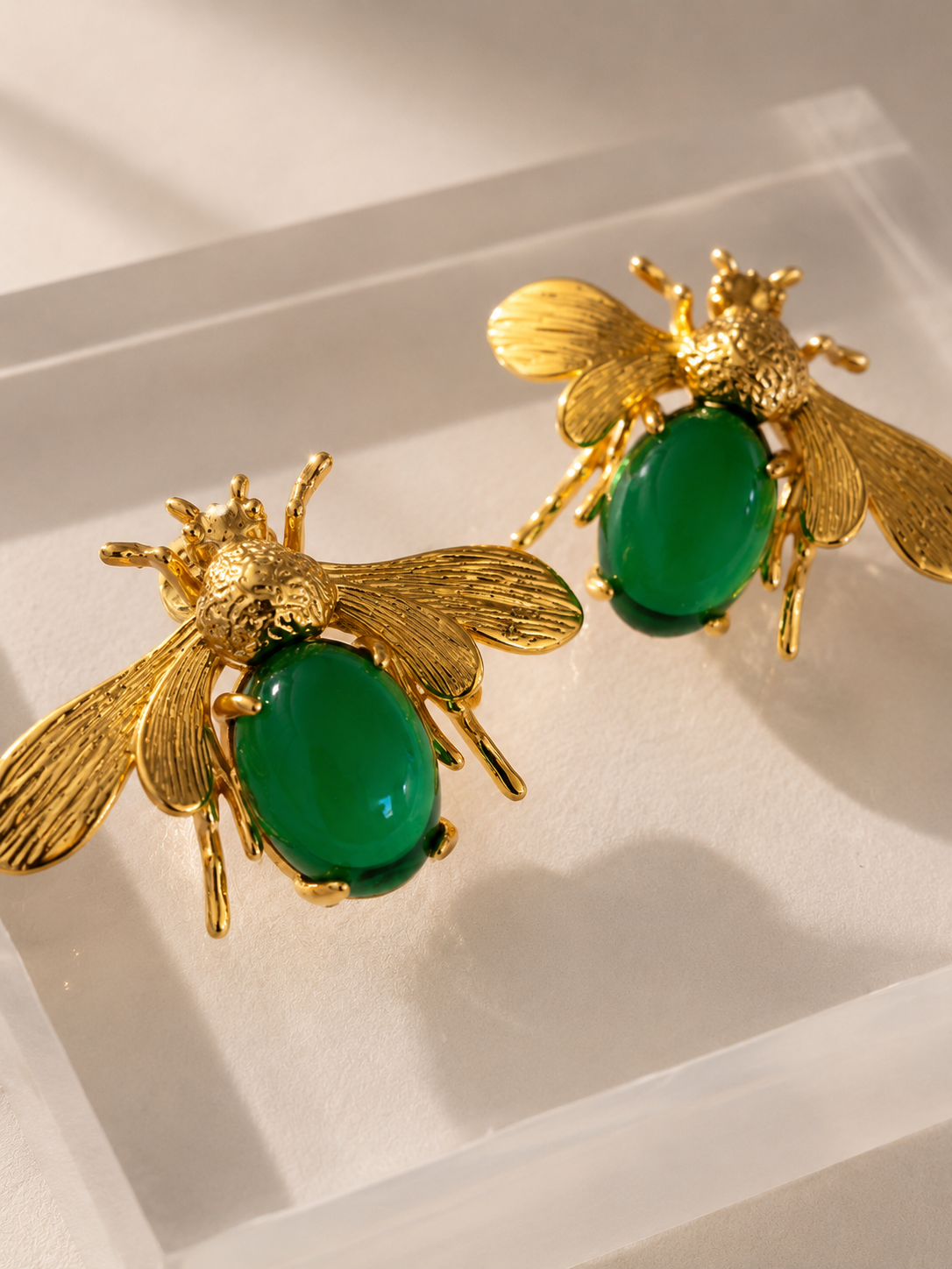 Aretes MIEL ESMERALDA