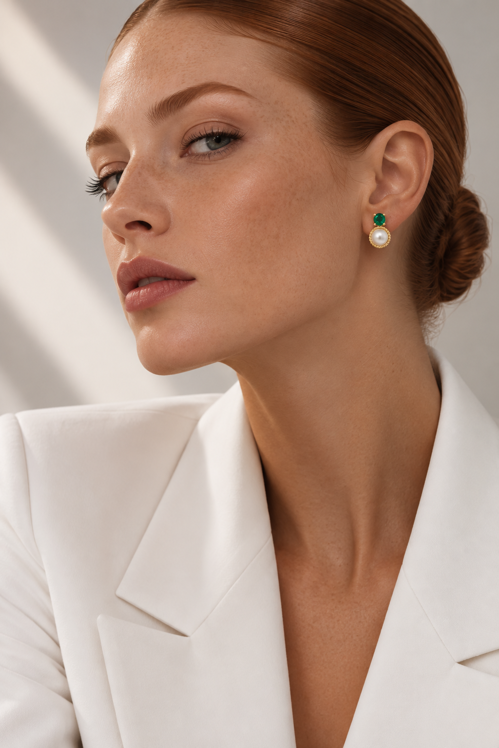 Aretes Jaguar Esmeralda