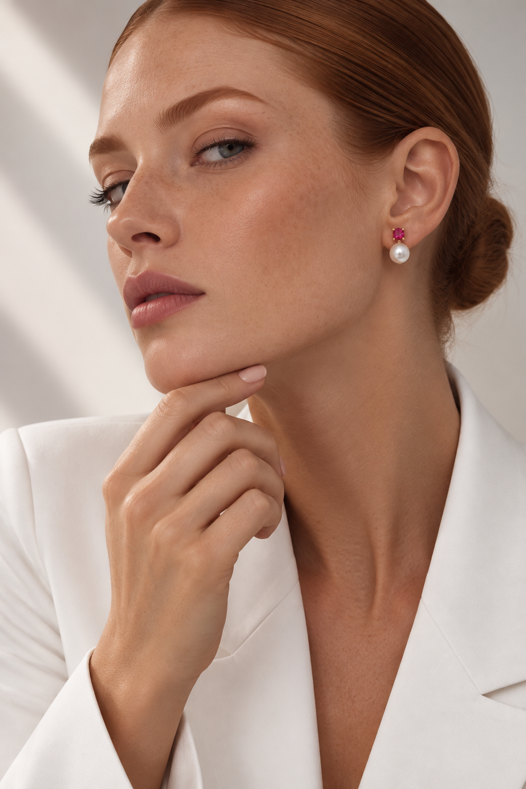Aretes Jaguar Rubí