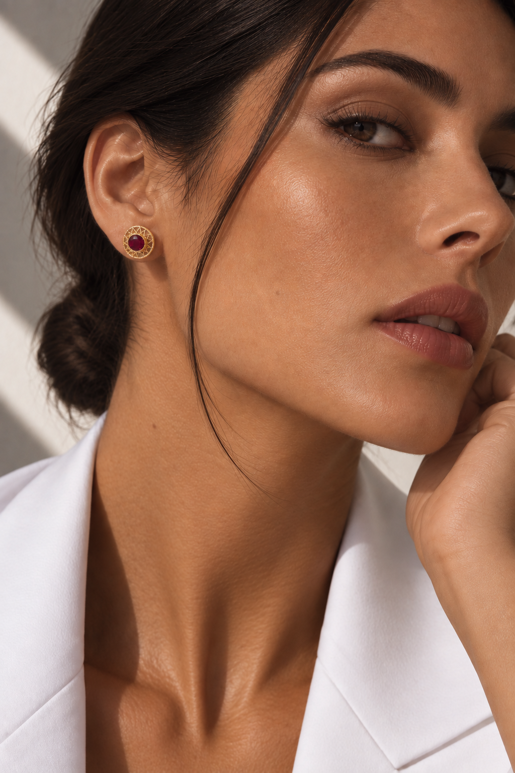 Aretes Estelar Rubí
