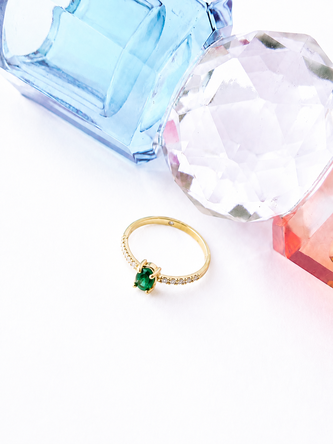 Anillo Orquídea Esmeralda