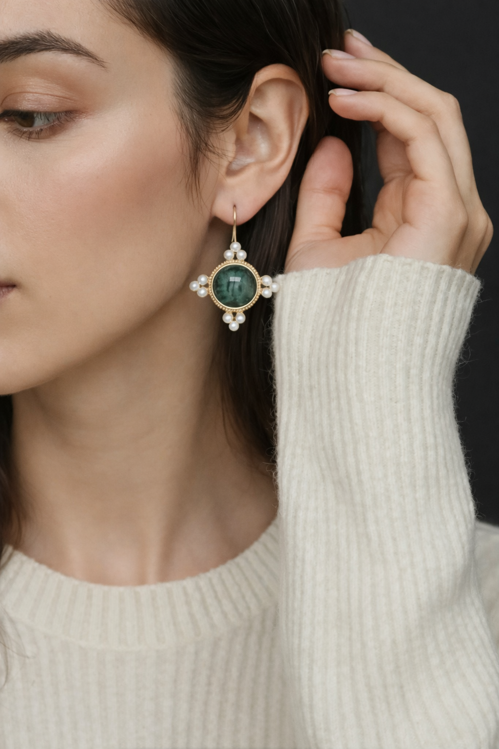 Aretes ALMA - ESMERALDA Grandes