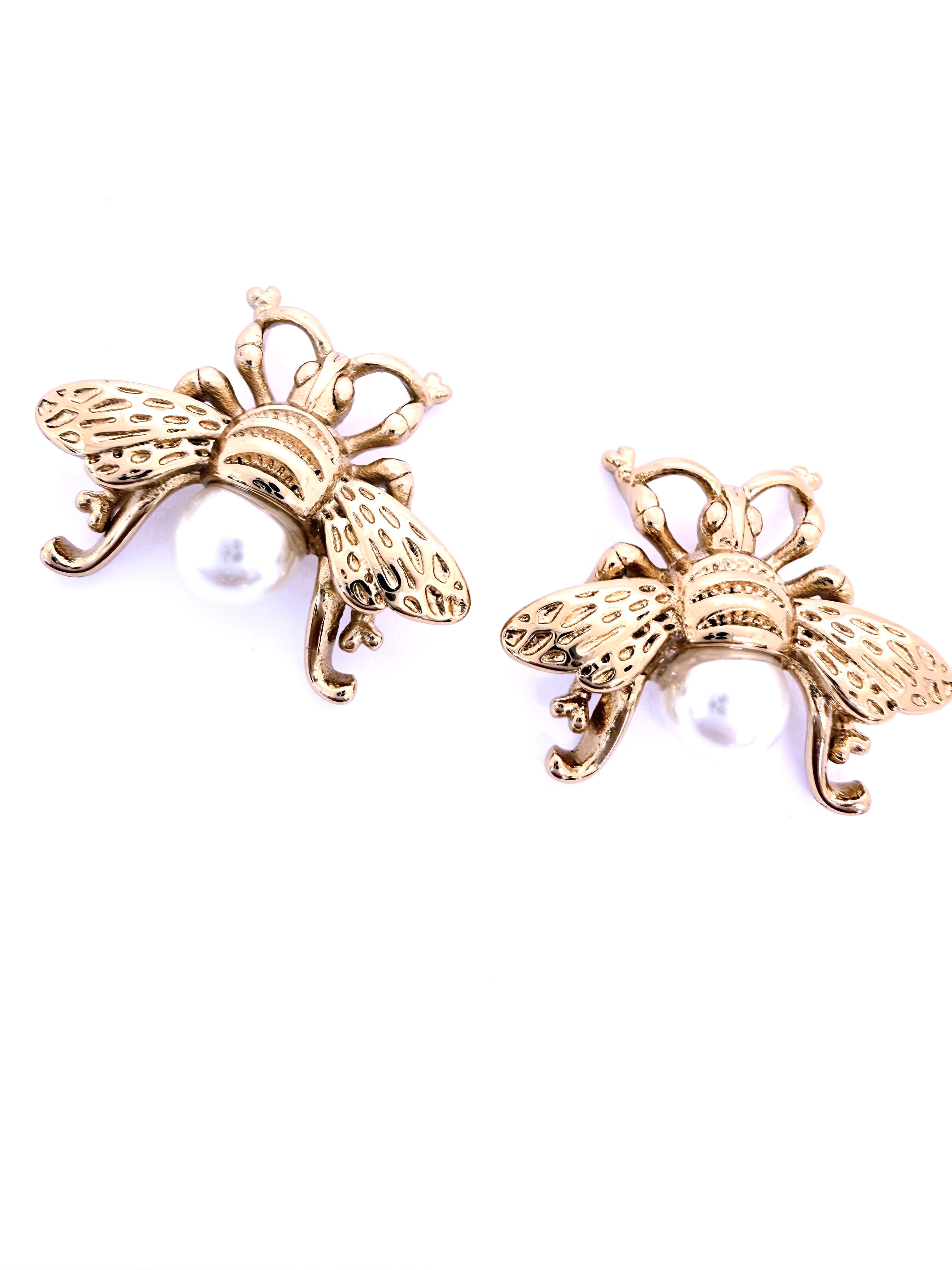 Aretes MIEL APERLADA