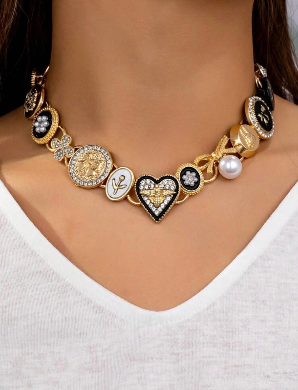 Collar MY LOVE - Dorado