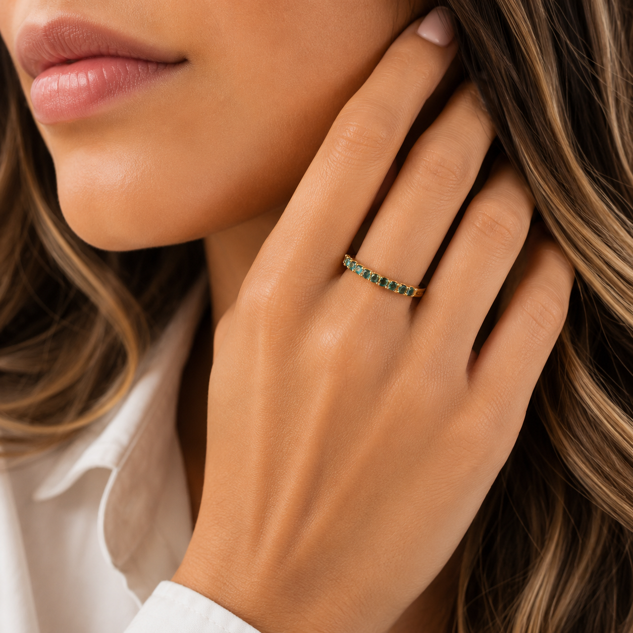 Anillo Brisa Esmeralda