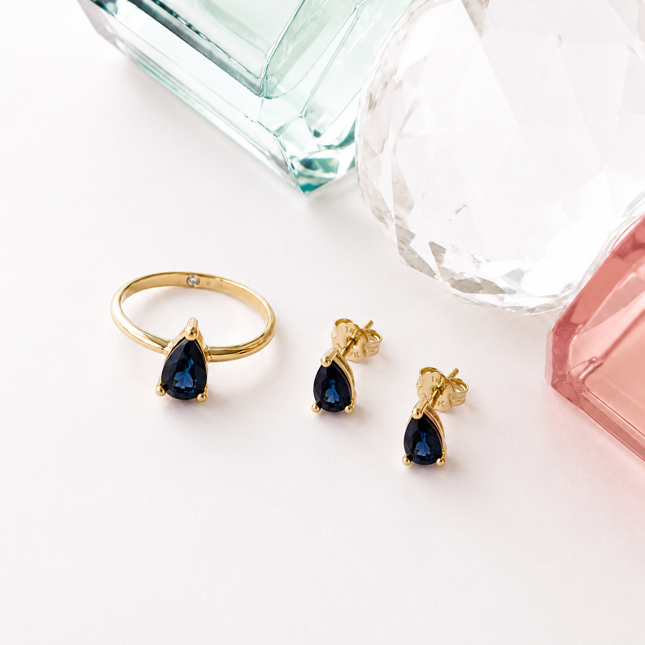 Aretes Gota Zafiro