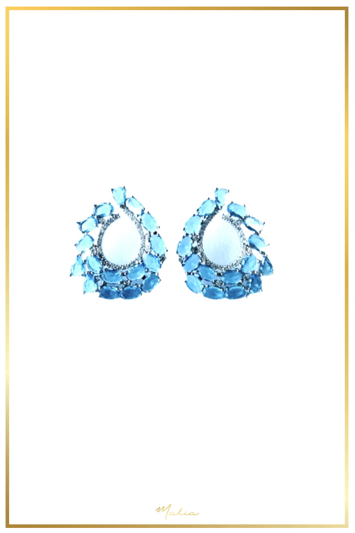 Aretes de Coctél Azul Turquesa