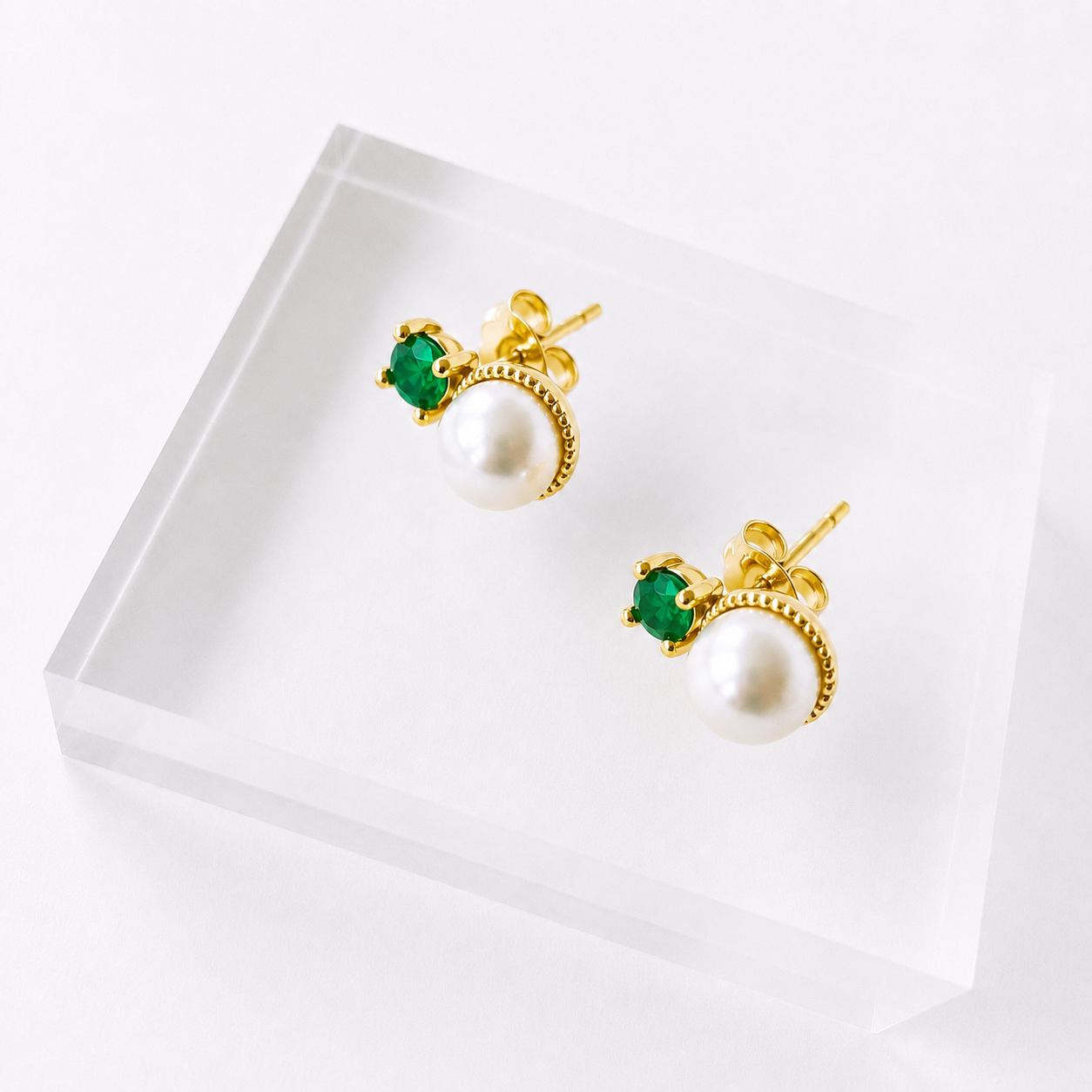 Aretes Jaguar Esmeralda