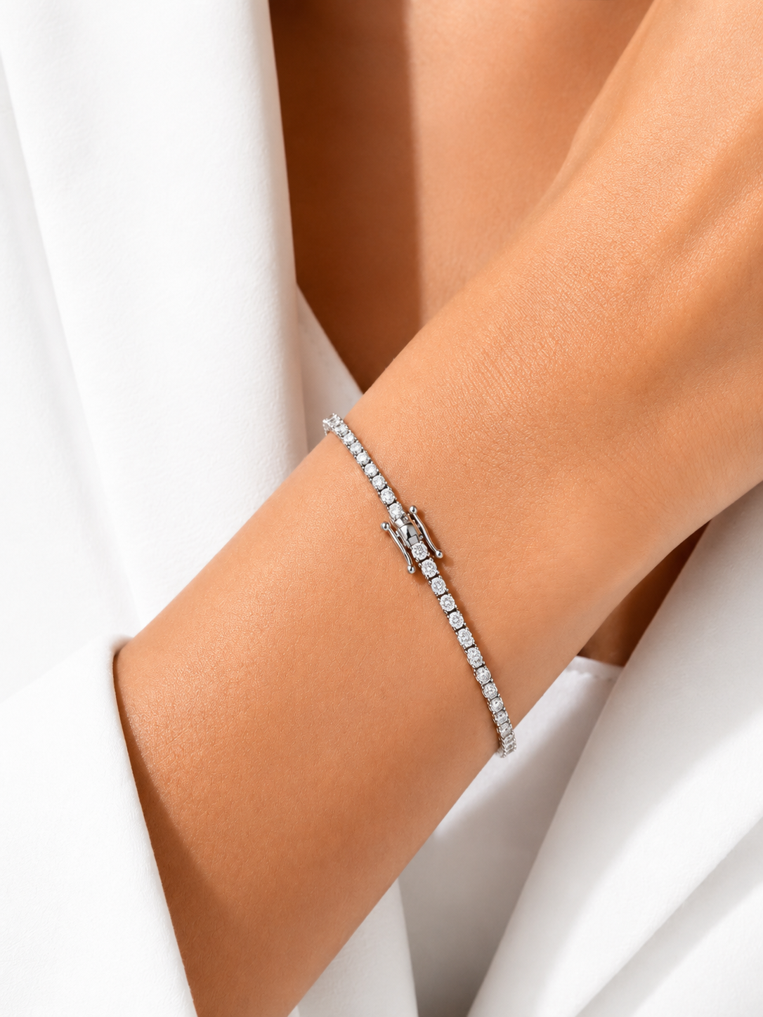 Pulsera Infinito Oro Blanco